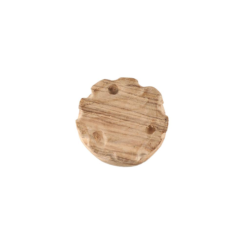 Decorative Shelves Round Wooden Base Vintage Natural Solid Wood Pedestal Smooth Redwood Crafts Display Stands Home