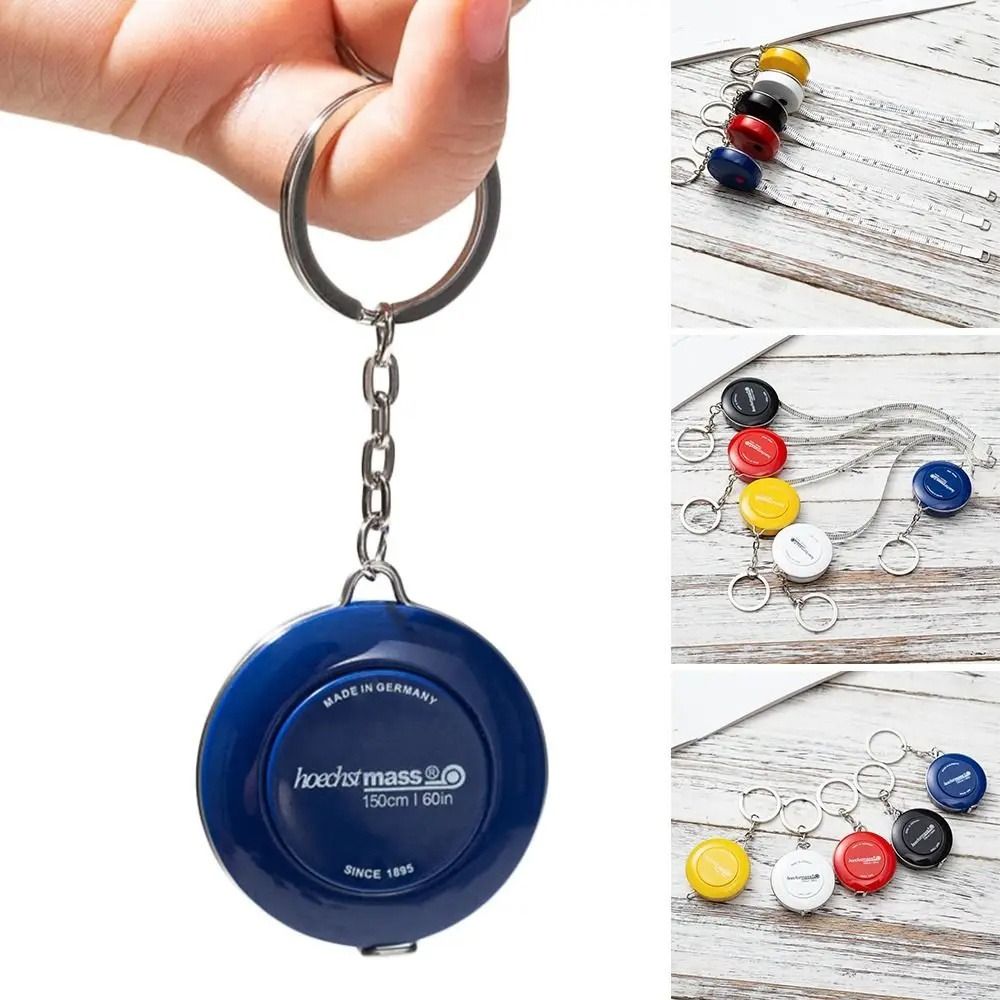 Keychain 150/60inch Tape Measure Portable Retractable Mini Abs Plastic Ruler Centimeter Inch Roll Measuring Tool
