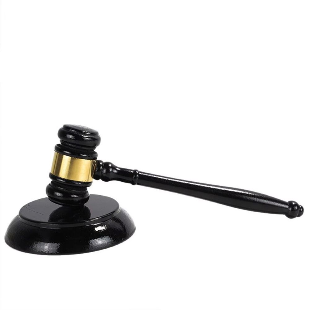 Durable High Quality Wooden Judge Hammer with Sound Block Handcrafted Sound Hand Tools Multi-functional Long Handle Decorative Hammer Set For Judge