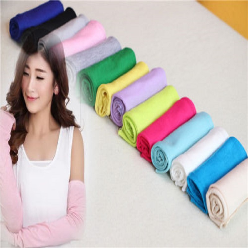 Yuanyan 1 Pair 20 Colors Cosy Women Girl Arm Warmer Cotton Long Fingerless Gloves Fashion clothing accessories