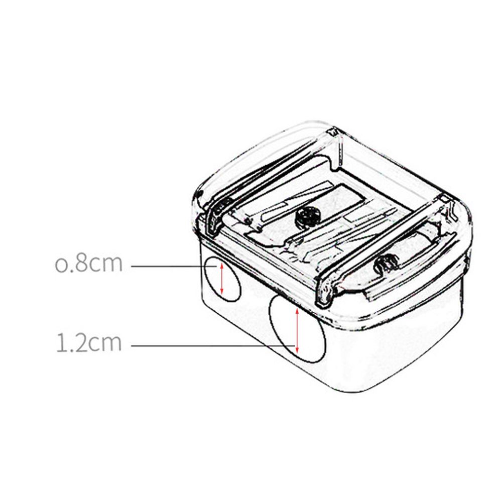 1PC Double Hole Pencil Sharpener Cosmetic Pencil Eyebrow Pencil Multi-purpose Automatic Pencil Sharpener, Office, School Supplie