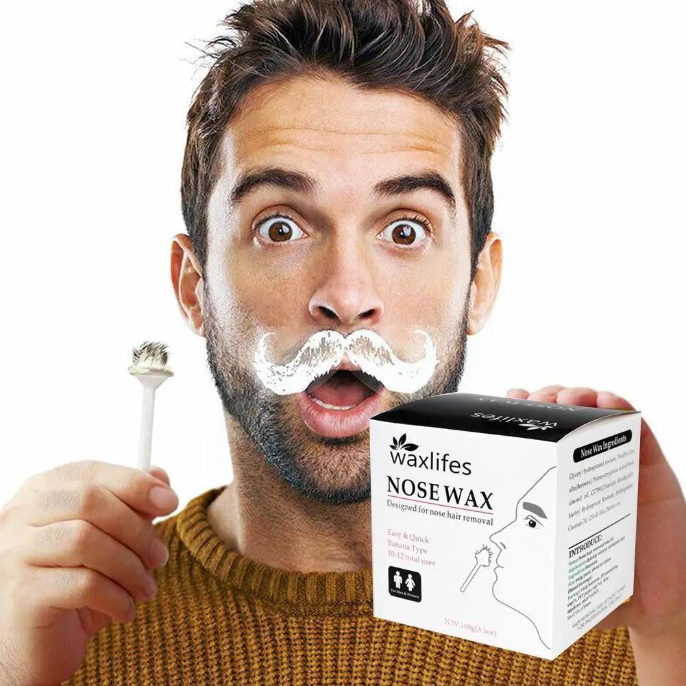 Wenefang Fashion 100g Nose Ear Hair Removal Wax Kit Painless Easy Portable Hair Removel Tools Waxing Lightweight Nasal Mens