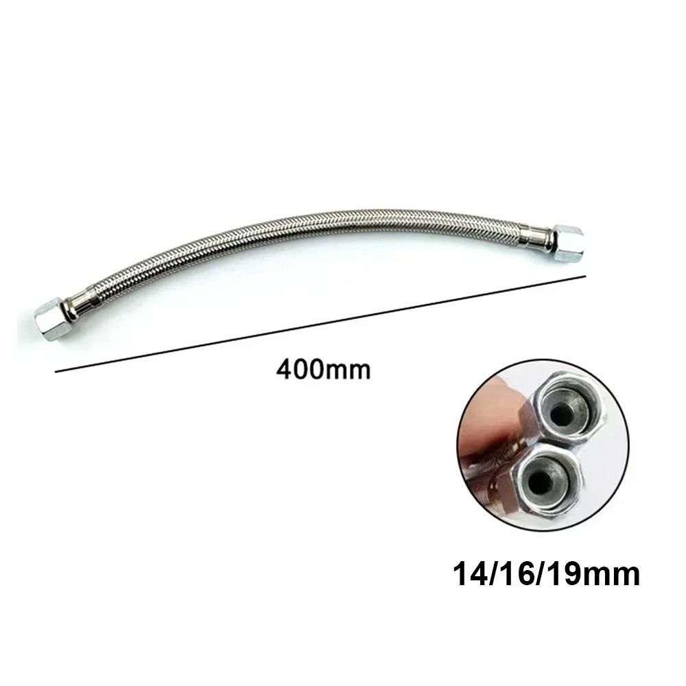 1Pcs New 400mm Air Compressor Exhaust Tube with Air Pump Check Valve Stainless Steel Hose Intake Tube 14/16/19mm Connecting Pipe Air Compressor Parts