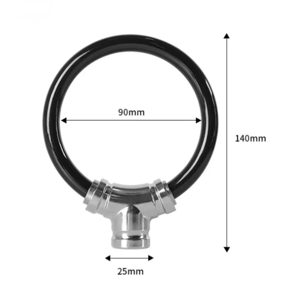 Universal Anti-theft Bike Safety Lock Alloy Ring Lock Waterproof Bicycle Chain Lock with 2 Keys Thickened Mountain Bike Lock Bicycle Accessories