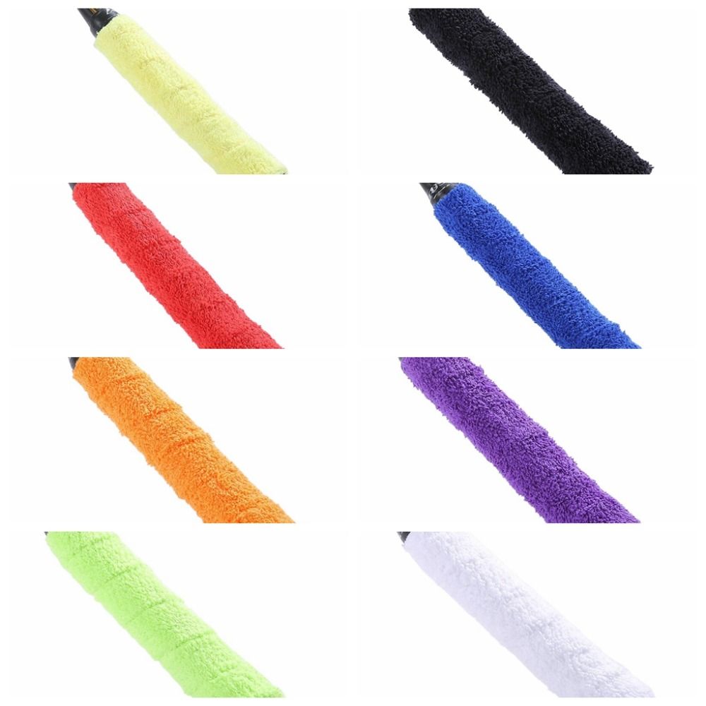 Badminton Racket Hand Grip Anti-slip Over Grip Sweatband Sweat-absorbent Breathable Sweat Band Grip Tape Soft Towel Fishing Rod Overgrips Badminton