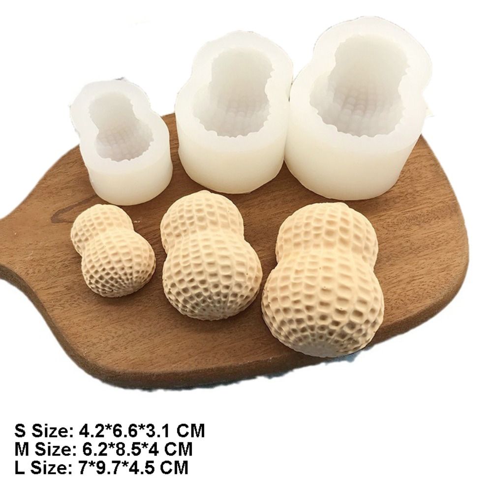 Premium Food Grade Silicone Peanut-Shaped Mold Flexible Heat Resistant Mousse Cake Mold Reusable Handmade Soap Mold Pudding