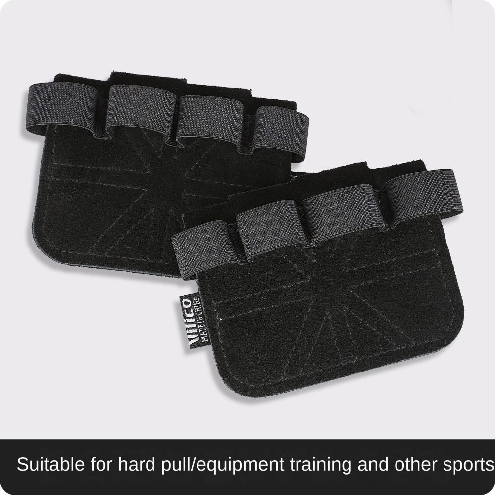 1Pair unisex Weight Lifting Training Gloves Anti-Skid Breathable Gym Gloves Grips Four-finger Thicken Weightlifting Hand Protect Pad Women/Men