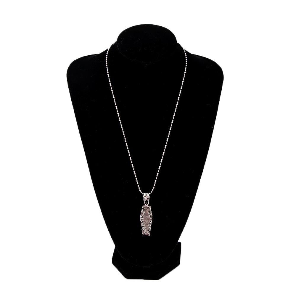 Stainless Steel Men Coffin Steampunk Pendant Necklace Chain
