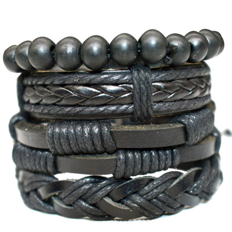 【Innovative designs】Popular Genuine Leather Bracelet Men's Retro Style Bracelet Simple Fashion Bracelet