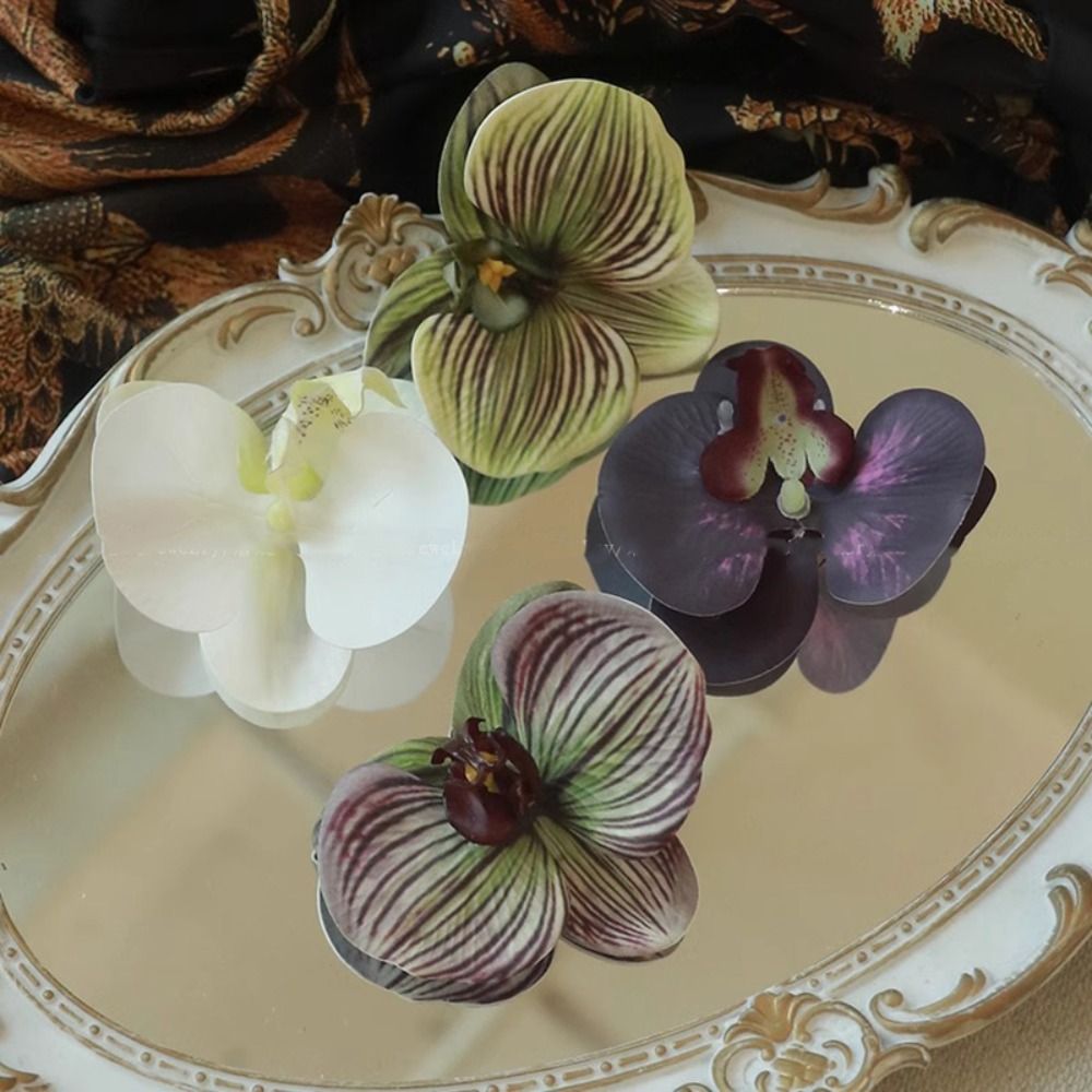 Fashion Bohemia Barrettes Flower Hair Claw Ponytail Clip Cute Hairpin Butterfly Orchid Hair Clip Shark Clip Headwear Large Shark Clip Female