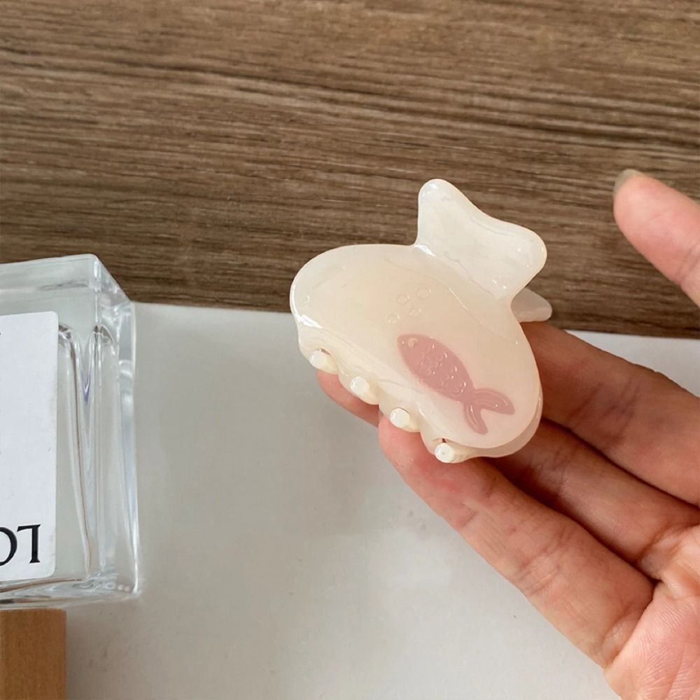 Cute Acetate Fish Hair Claw Transparent Small Acetate Hair Claw Hair Clip Animal Hair Clip Party