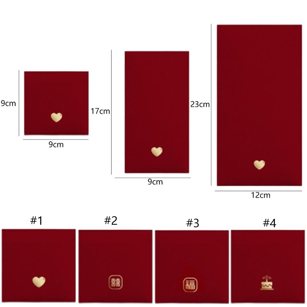 6pcs Children Gift Traditional Chinese Red Envelope Classical Festive Money Pocket Money Bag New Year