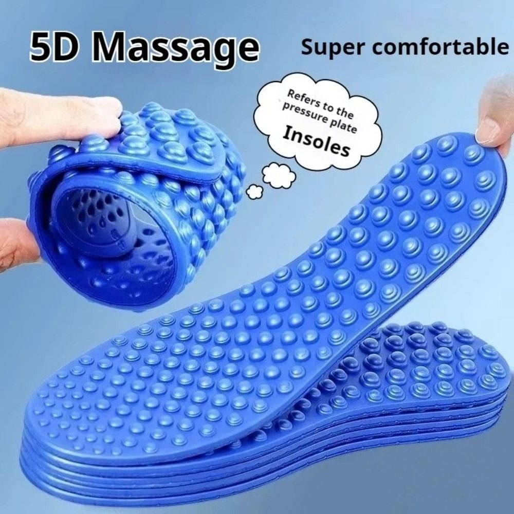 1 Pair Comfortable EVA Massage Insole High Elasticity Soft Sports Insoles Finger Pressure Board Design Cushioning Casual Shoes Sole for Men Women