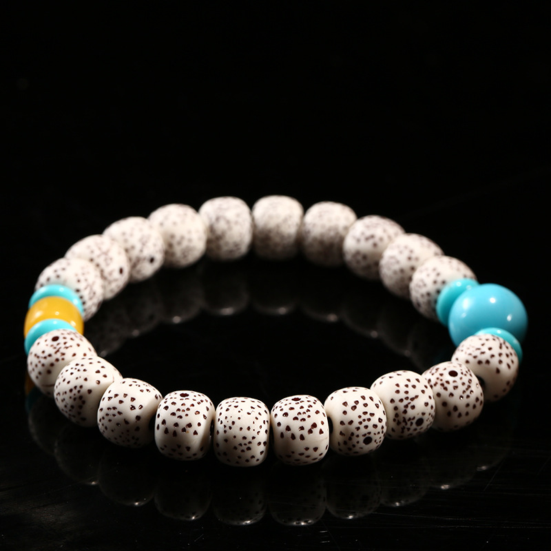 【New Arrivals】Supply Hainan imitation natural star moon bodhi beads bracelet Tibetan men and women couples turquoise bracelet