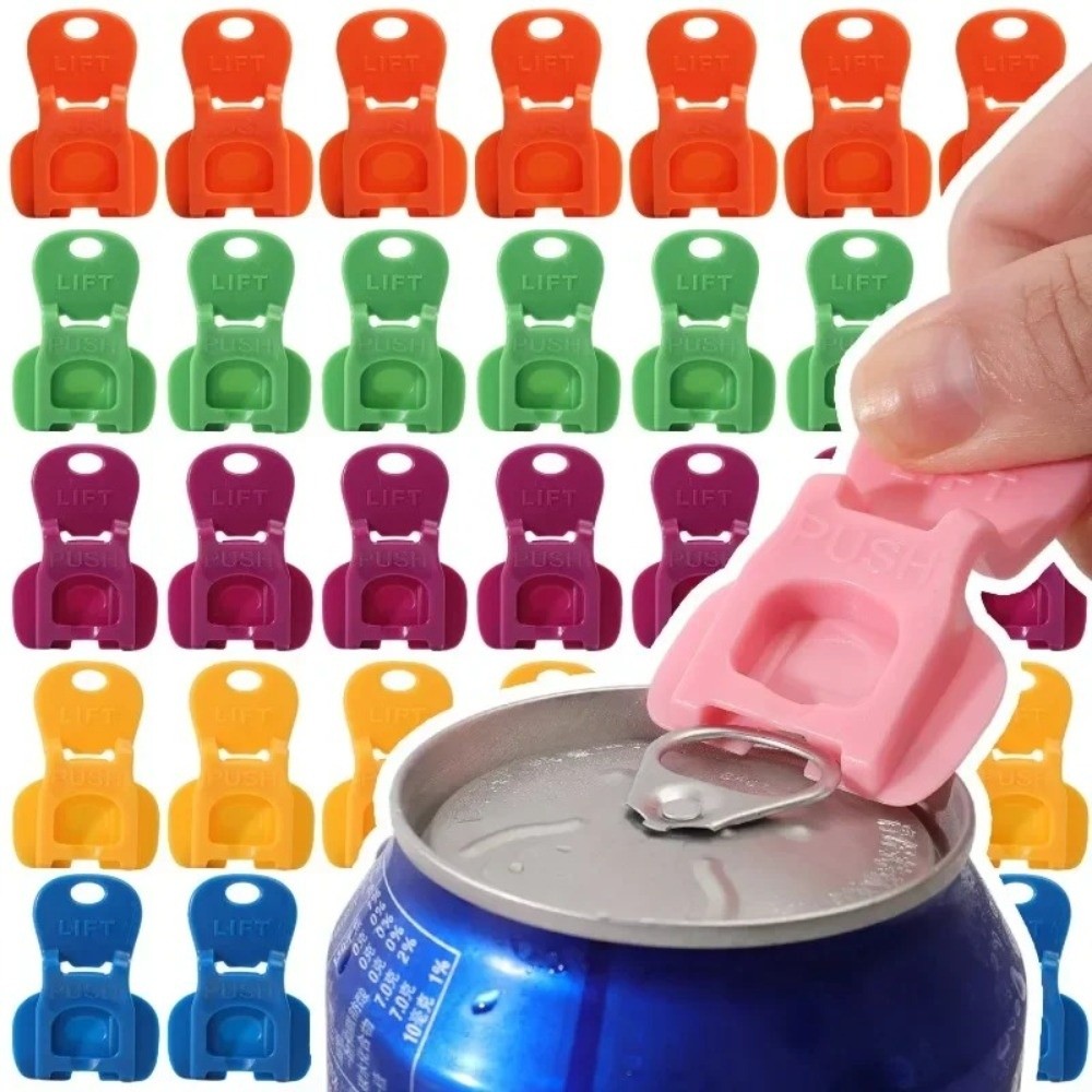 Easy To Pull Plastic Beverage Can Opener Dust Proof Multicolor Tab Opener Leakproof Labor-saving Drink Opener Dining Bar
