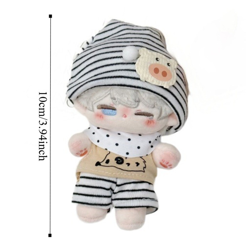set Plush Toy Clothes Sleepwear 10cm Cotton Doll Clothes Star Hat Hedgehog Cotton Doll's Clothes Set Cute Cartoon 10cm Doll Clothes Doll Accessories