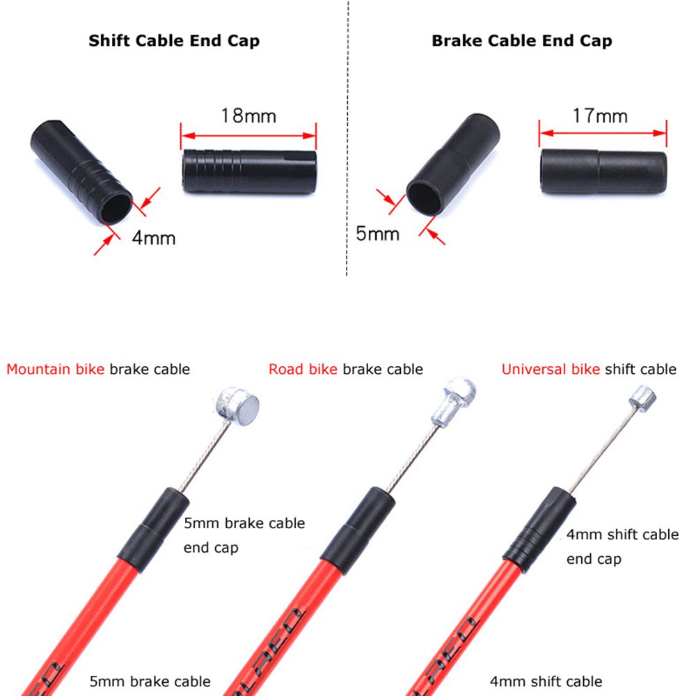 5*10mm Silver Bicycle Mountain Bike Riding Parts Shifter Cycling Accessories Cord End Covers Brake Line Cap Cable Caps