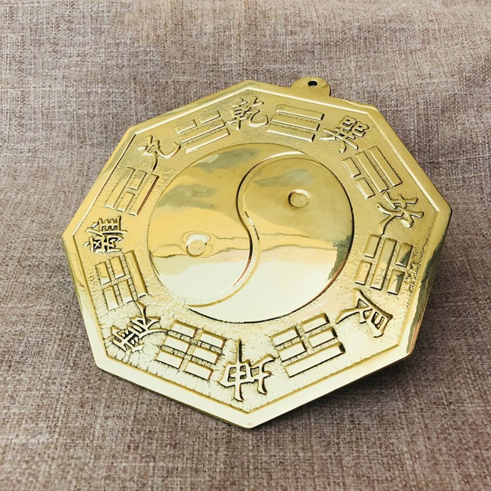 Retro Chinese Style Bagua Mirror Pendant Convex Mirror Handicraft Convex Mirror Ornament Auspicious Crafts Mirror Home Decor