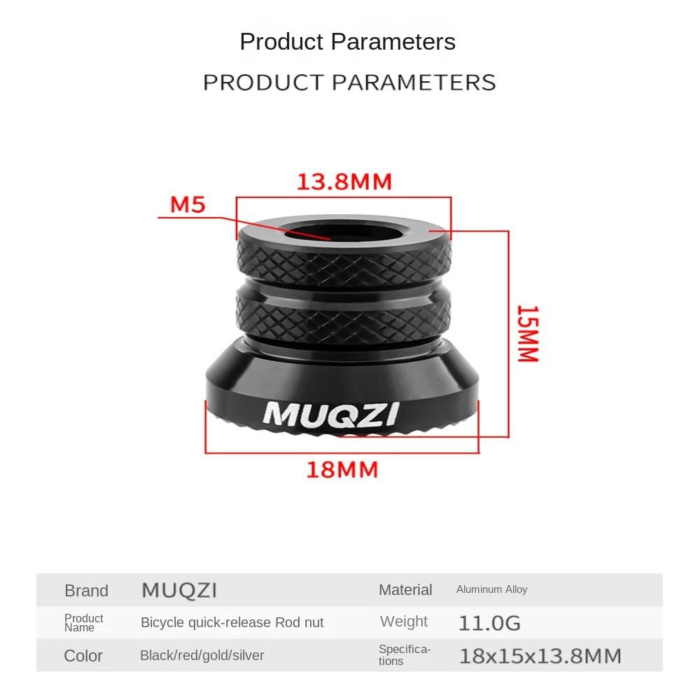 Pair Outdoor Sport Aluminium Alloy Bike Hub Nut High Strength Anti Slip Design Bicycle Axle Nut Lightweight Anodized Coating Quick Release Lever Nut Hub Mountain/road Vehicles