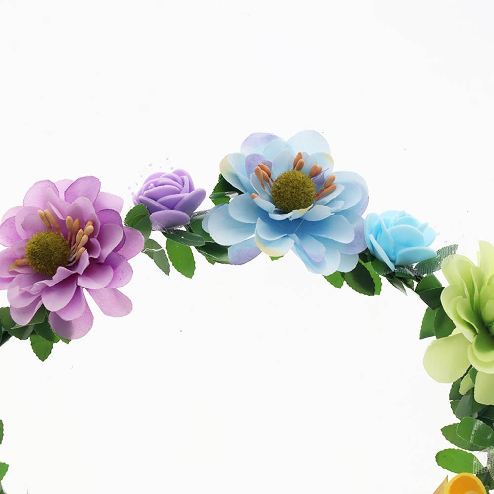 Vintage Sweet Ribbon Headband Party New Hair Hoop Fashion Headdress Rose Flower Floral Tiara Headband Women Headwear Flower Crowns Headband