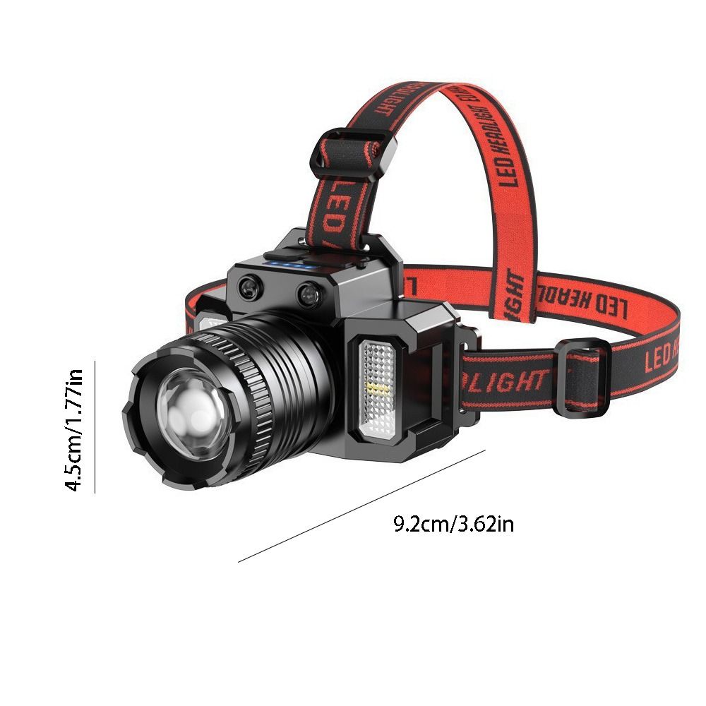Portable Motion Sensor LED Headlight 5 Modes Adjustable Waterproof Head Lamp Powerful Bright Work Light Cycling
