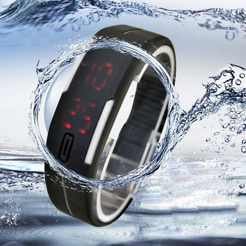 【New Trend】Ultra Thin Men Girl Sports Silicone Digital LED Electronic Sports Luminous Sensor Waterproof Watches Fashion Men Women Watches