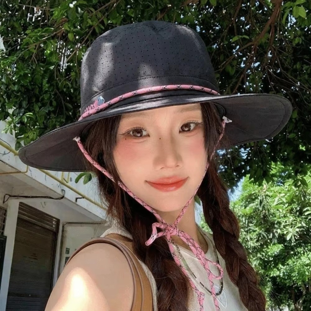 New Large Brim Fisherman Hat Breathable Quick Drying Sun Protection Hat Foldable Bucket Hat Women