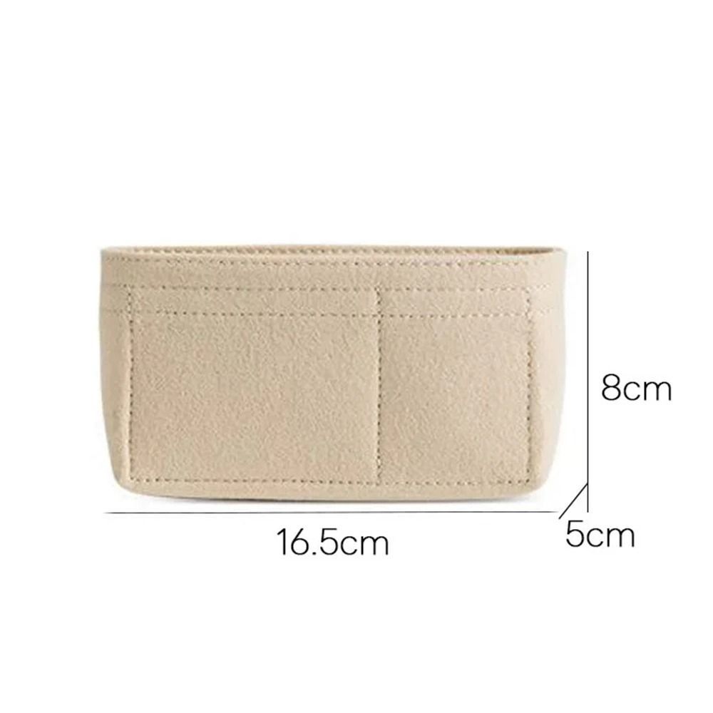 1Pcs New Storage Bags Insert Bag Felt Multi-Pocket Linner Bag Portable Travel Bag Organizer for Longchamp Mini Bag