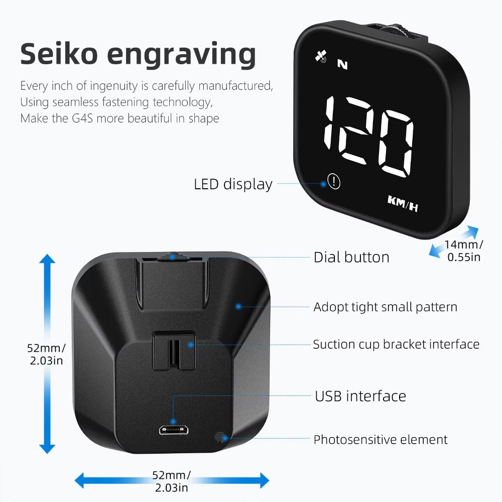 Easy To Use HUD Car Head Up Display Portable Universal Digital Speedometer Plastic Durable GPS Digital Speedometer Car Digital
