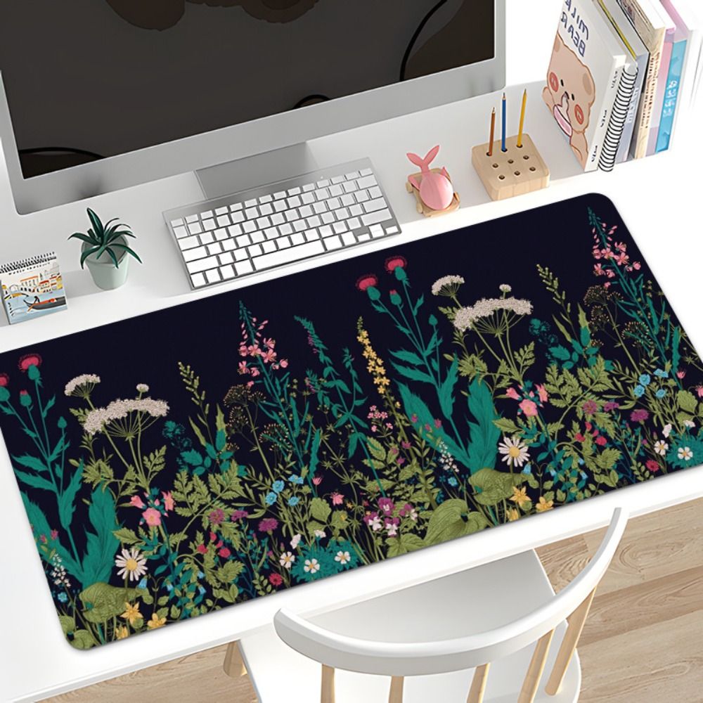 Desk Mat Non-Slip Computer Mouse Pad Rubber Colorful Cartoon MousePad Black and White Cute Mause Carpet Home