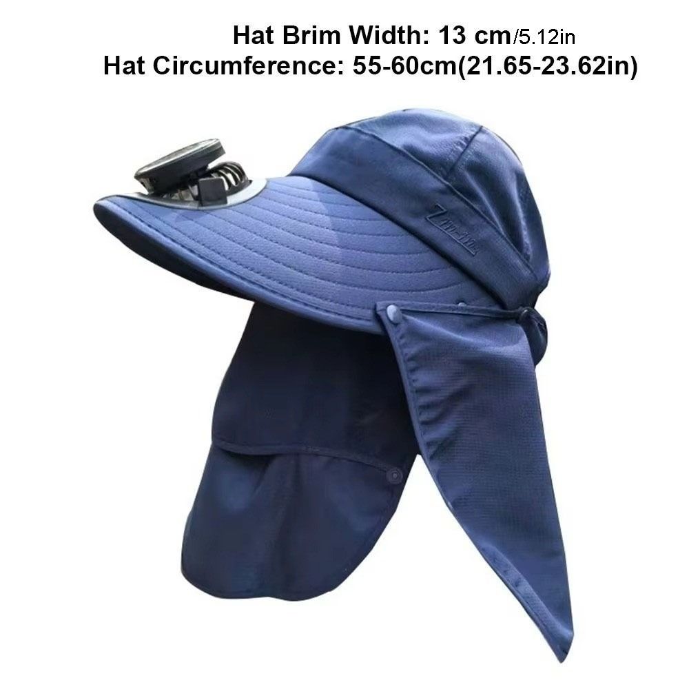 Convenient 3 Fans Solar Fan Hat UV Protection Strong Wind Summer Fan Visor Cap Lightweight Breathable Cooling Fisherman Hat Beach