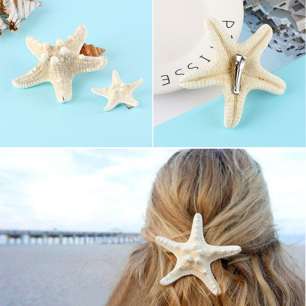 【Exclusive Discount】1PC Starfish Hair Beach Wear DIY Sea Shell Alloy Hairpins Festival Headwear Hair Styling Accessories