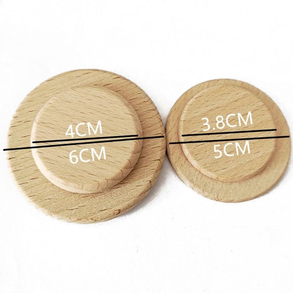 10pcs Ornaments Natural Beech Natural Wood Round Disc Unfinished Multi Size Blank Wood Pieces DIY Smooth Wood Round Slice Handwork