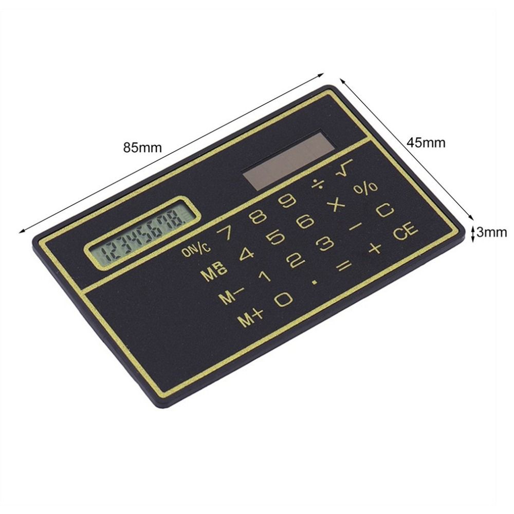 8-digit Creative Slim Ultra-thin Office Electronics Children's Digit Calculator Personalized Stationery Credit Card Calculator Mini Calculator Solar Powered Calculator Pocket Calculator
