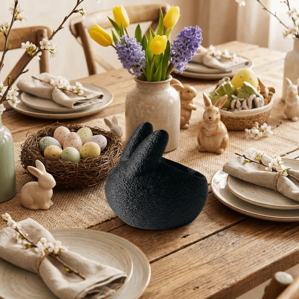 Modern Plastic Rabbit Candle Holders Cartoon Classic Scented Candle Stand Abstract Design Cute Easter Decorations Holiday