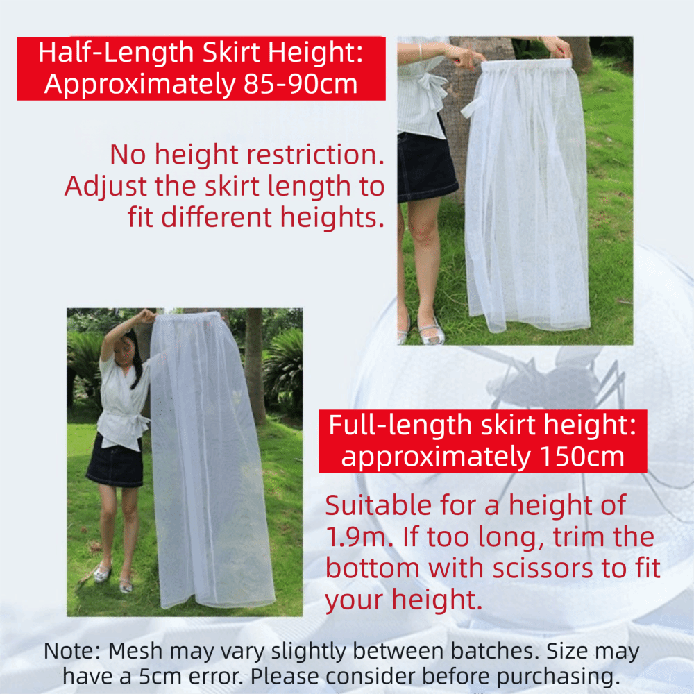 Easy To Use Bee Women's Net Dress Anti-Bug Net Elastic Waist Mosquito Skirt Mesh Breathable Women's Half Skirt Summer Wear