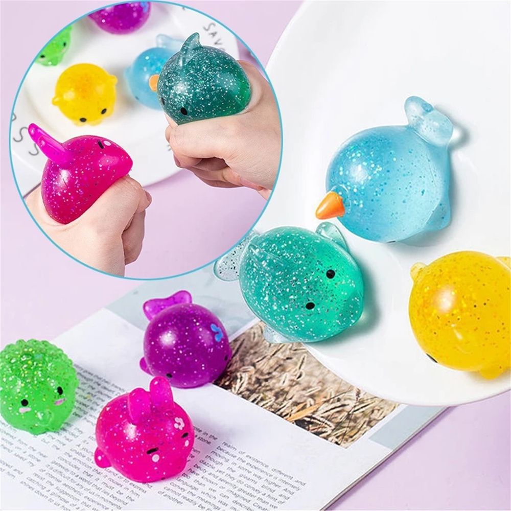 Funny Gift Ocean Animal Big Spongy Stress Relief Cute Animal Pinch Stress Ball Soft Sensory Mochi Fidget Squeeze