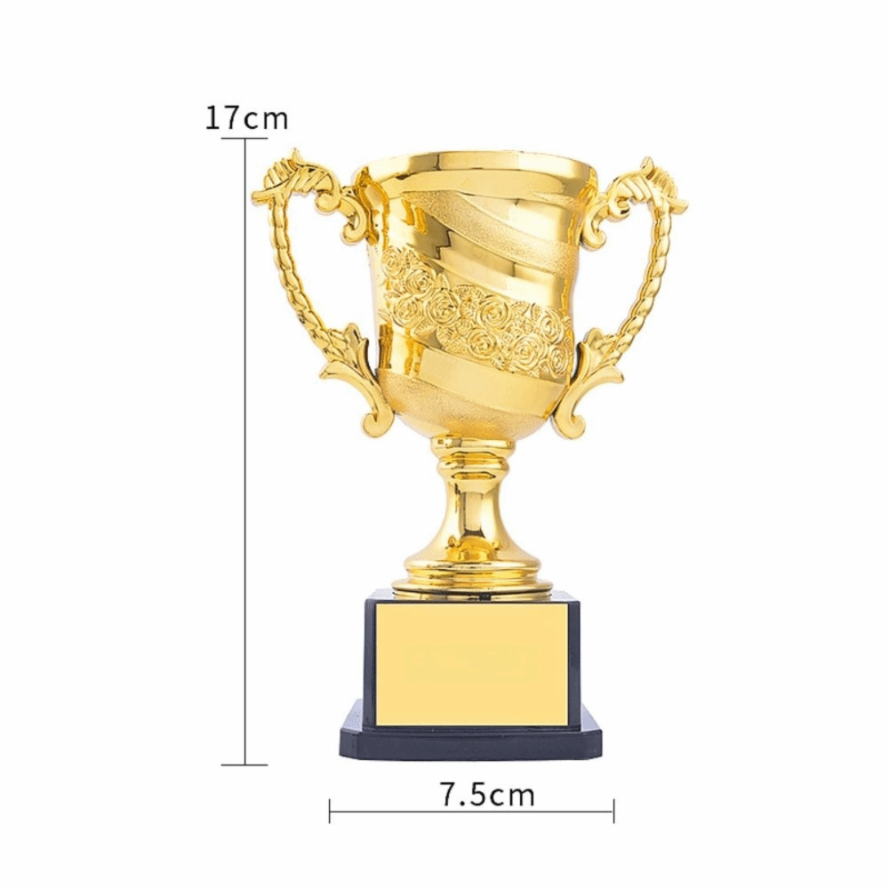New Gold Gold Trophy Awards Plastic Crown Prize Cup School Rewarding Supply Award Cup School Competition