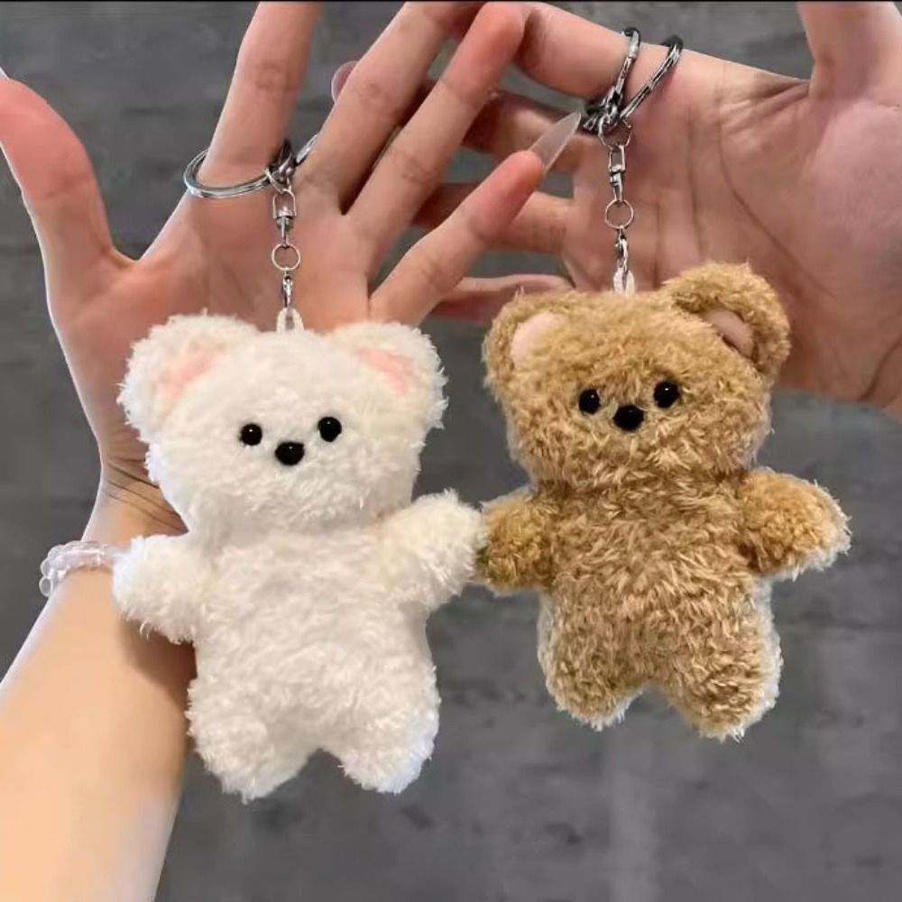 Lovely Magnetic Magnetic Bear Pendant Cartoon Animal Cartoon Bear Key Chain Kawaii Sweet Bear Plush Pendant Couple