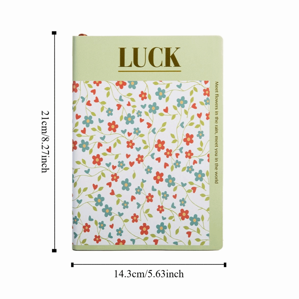 Practical Cute Floral Flower Notebook PU Stationary Office Journal Diary Notepad Portable Wear-resistant Class lined NoteBook School