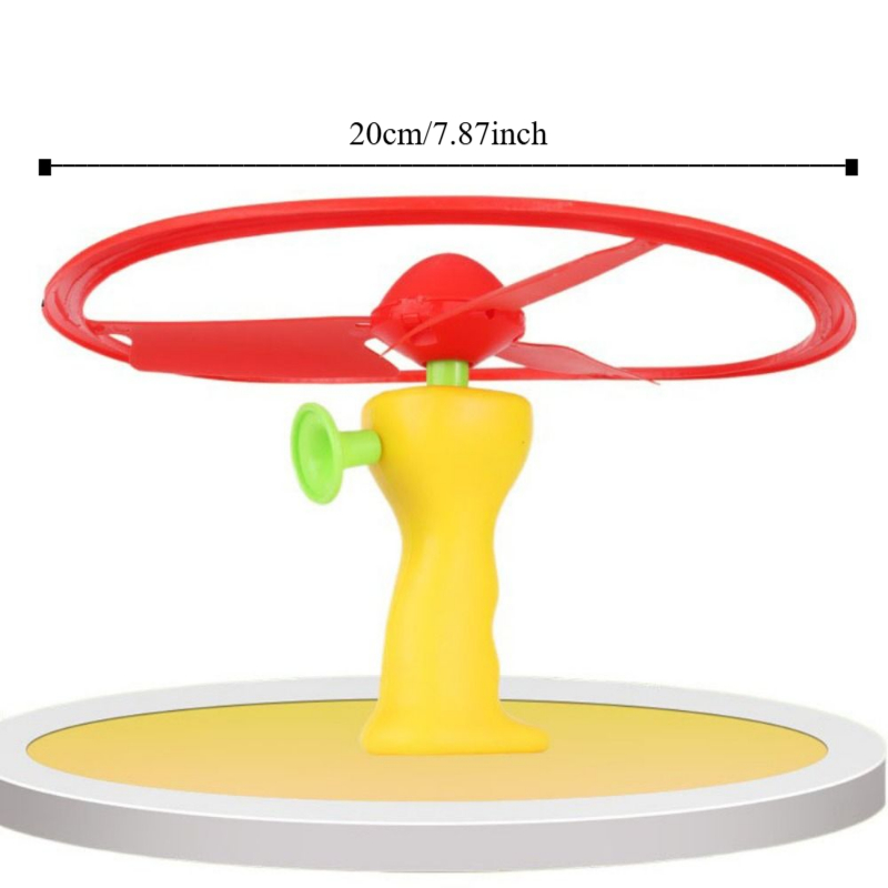 Creative Launcher Spinner Pull Flying Disc Toys Atmosphere Prop Educational Ripcord Sky Spin Toys Cartoon Rotating Dragonfly Toy Kids