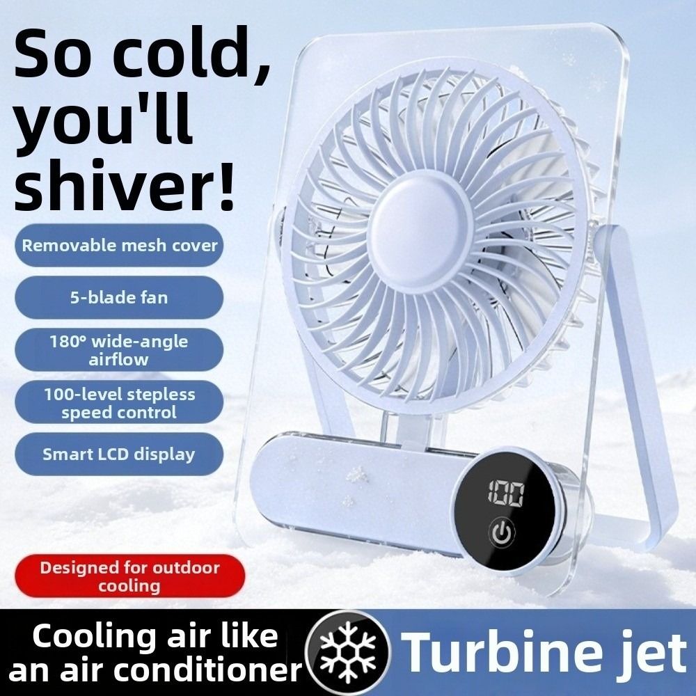 Gifts Foldable Desk Fan Wall Hanging&Handheld Speeds Adjustable Table Cooling Fan High Wind Portable Small Air Circulating Fan Summer