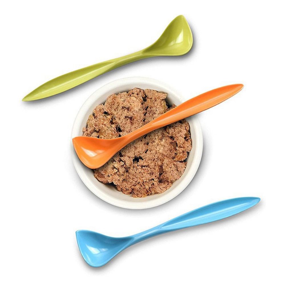 Pet Accessories Reusable Cat Wet Food Spoon Plastic Washable Pet Mixing Spoon Random Color Cat Can Spoon Pet Cans