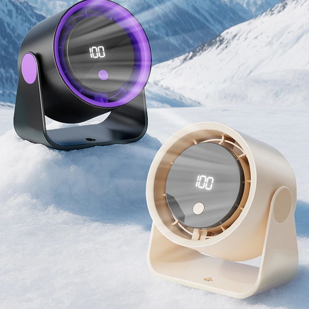 Desktop Style Adjustable Angle Desktop Fan 5-speed Adjustment Low Noise Digital Fan Portable Small Size Circulation Fan Study Room