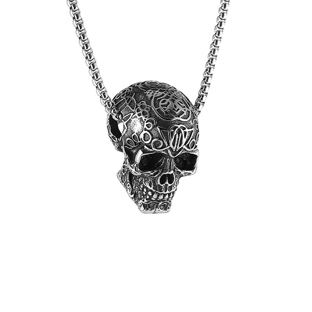 Creative Minority Halloween Necklace Boho Jewelry Chain Stainless Steel Women Jewelry Accessories Skeleton Pendant Choker Men's Neck Chains Necklace
