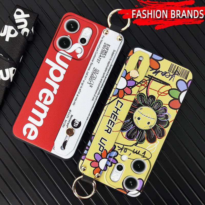 Lanyard Silicone Phone Case For OPPO Reno14 Pro 5G Ring Durable Waterproof Back Cover Shockproof Dirt-resistant Cute