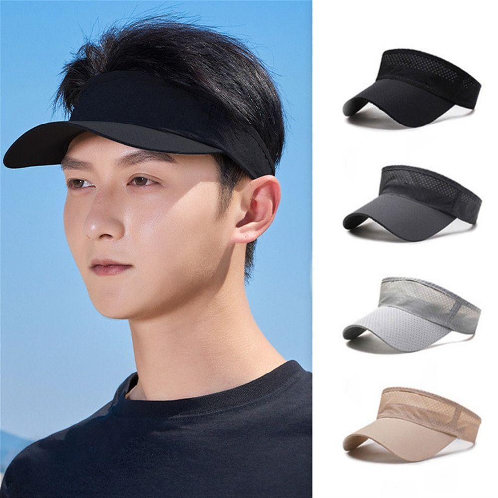 1Pc Casual Empty Top Visor Cap Women Sunscreen Hats Man Cotton Cap Adjustable For Running Tennis Golf Unisex