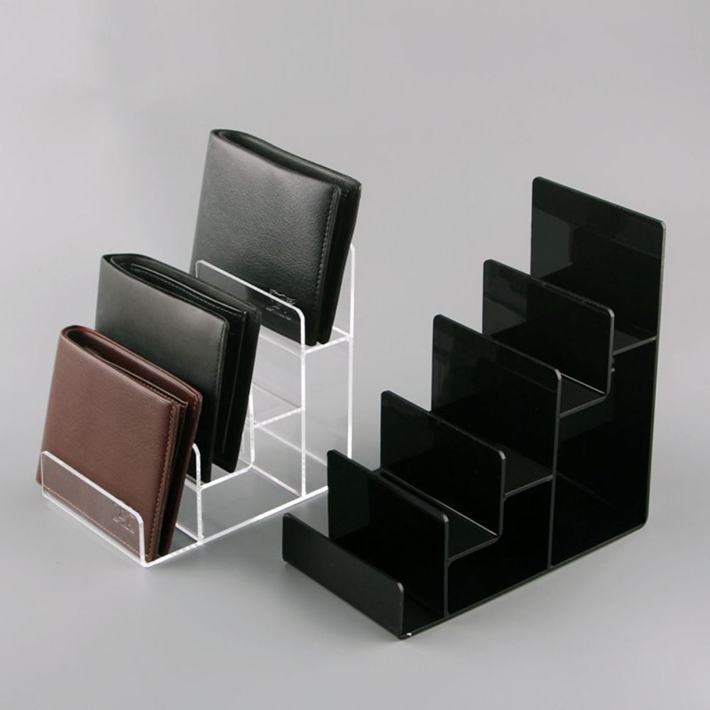 Multifunctional Black Wallet Glasses Storage Rack Multilayer Space Saving Acrylic Display Stand Simple Bag Stand Bag Shop