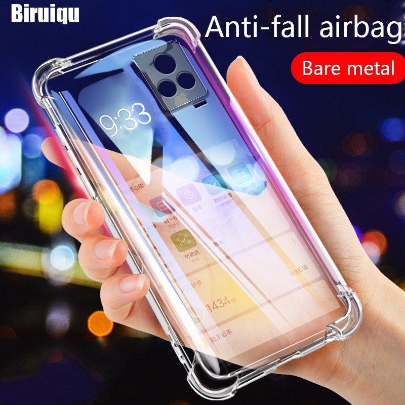 Biruiqu For Shockproof Soft Back Case Cover For IQOO 7