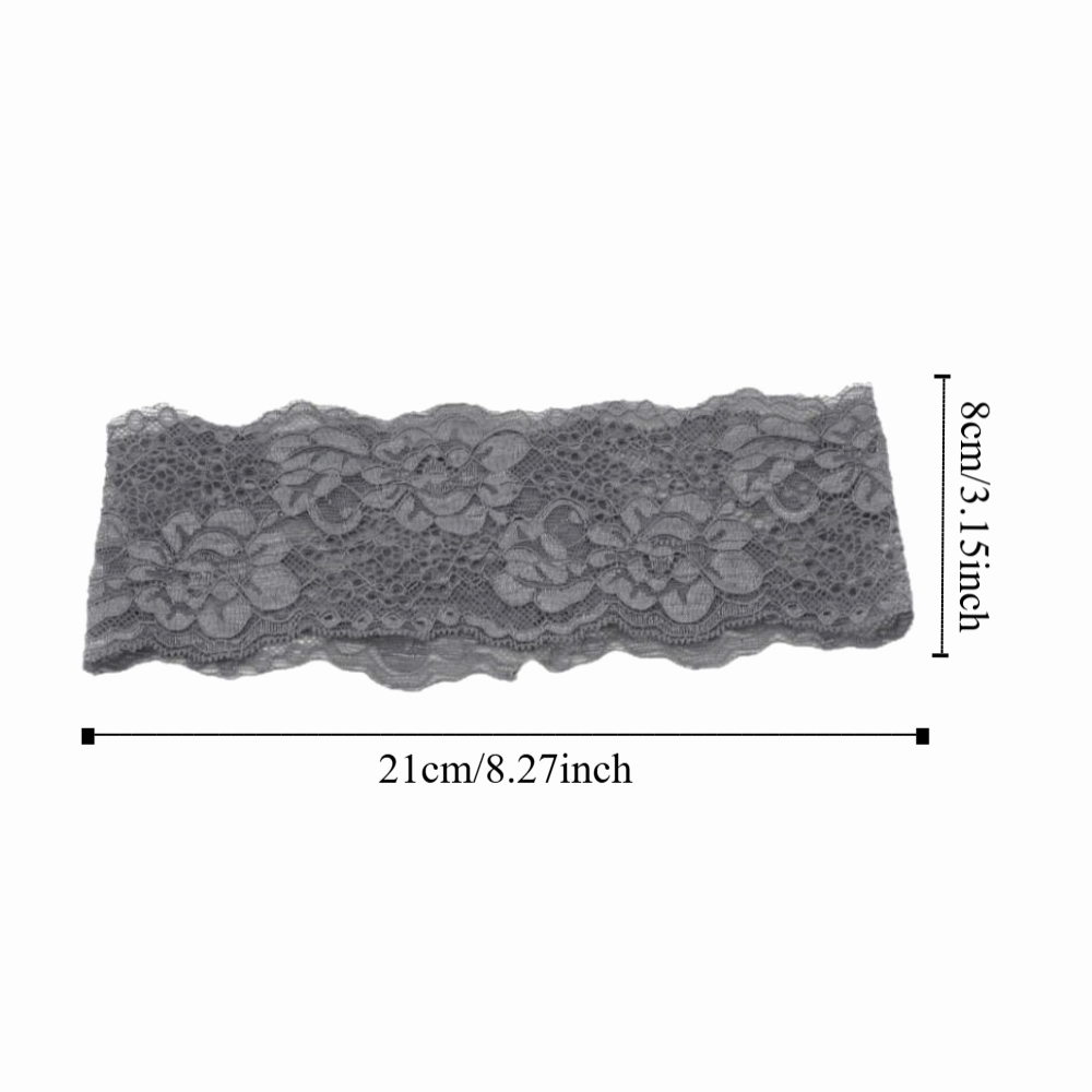 Elegant Lace Floral Headbands Wide Solid Color Hollow-Out Lightweight Headwrap Spandex Breathable Mesh Elastic Hair Bands Girls